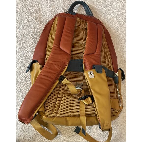 PIQUADRO Multi Color Genuine Leather & Vinyl Backpack and Laptop Bag - Picture 8 of 15